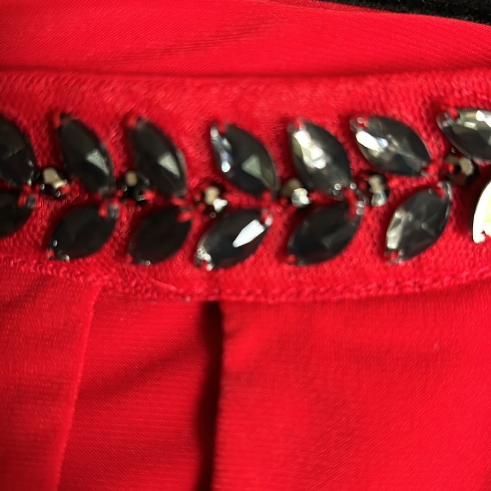 Liz Claiborne Women’s Red Dressy Flowy Tunic Top Size 2X - Picture 10 of 11